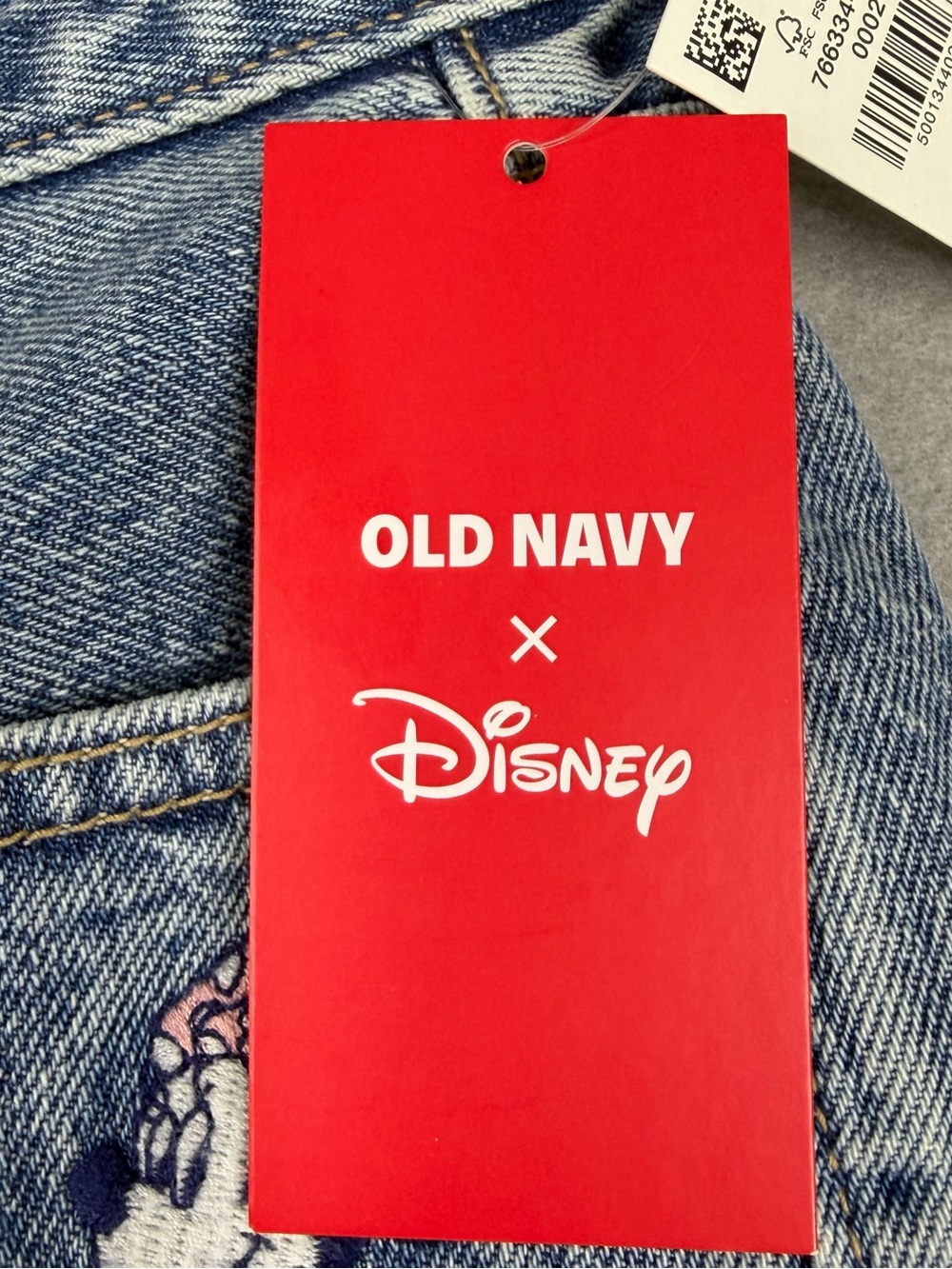 Old Navy x Disney Minnie Mouse High Rise Denim Cutoff Shorts NWT Size 2 - Picture 4 of 11